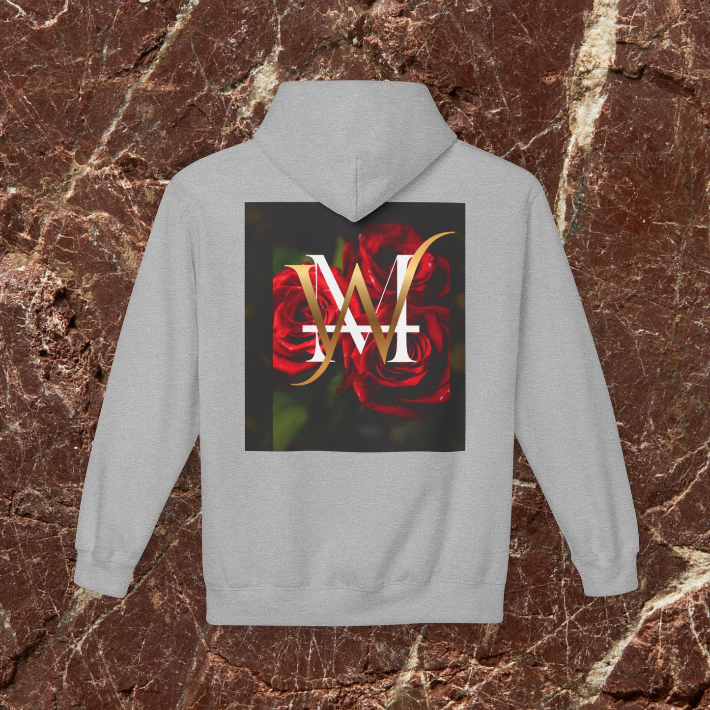 Hoodie — Rose Monogram "W" Graphic Pullover