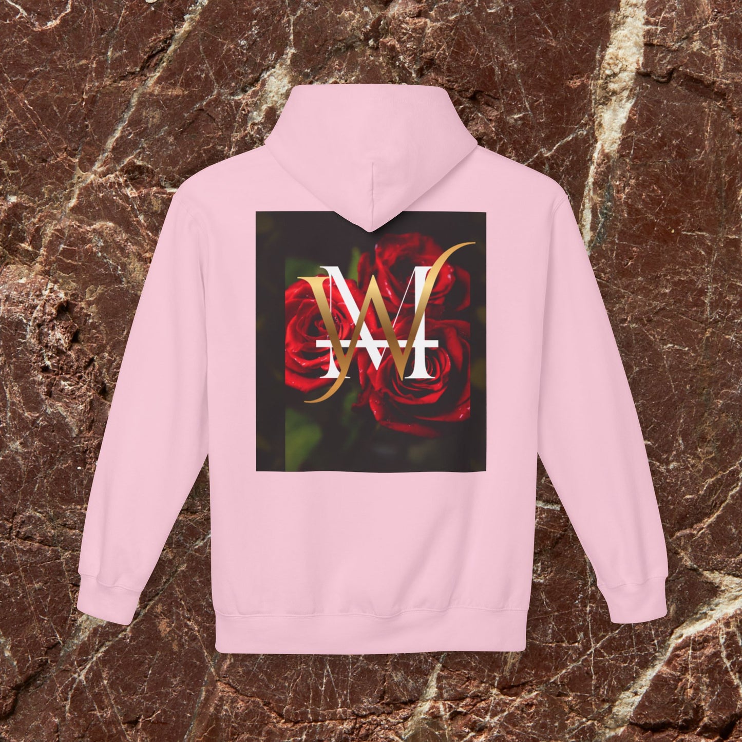 Hoodie — Rose Monogram "W" Graphic Pullover