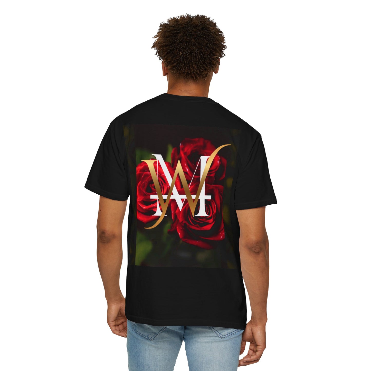 MajorWave Crown Logo T-Shirt — Floral Wreath Back Graphic