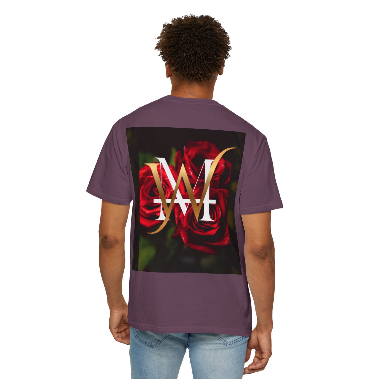 MajorWave Crown Logo T-Shirt — Floral Wreath Back Graphic