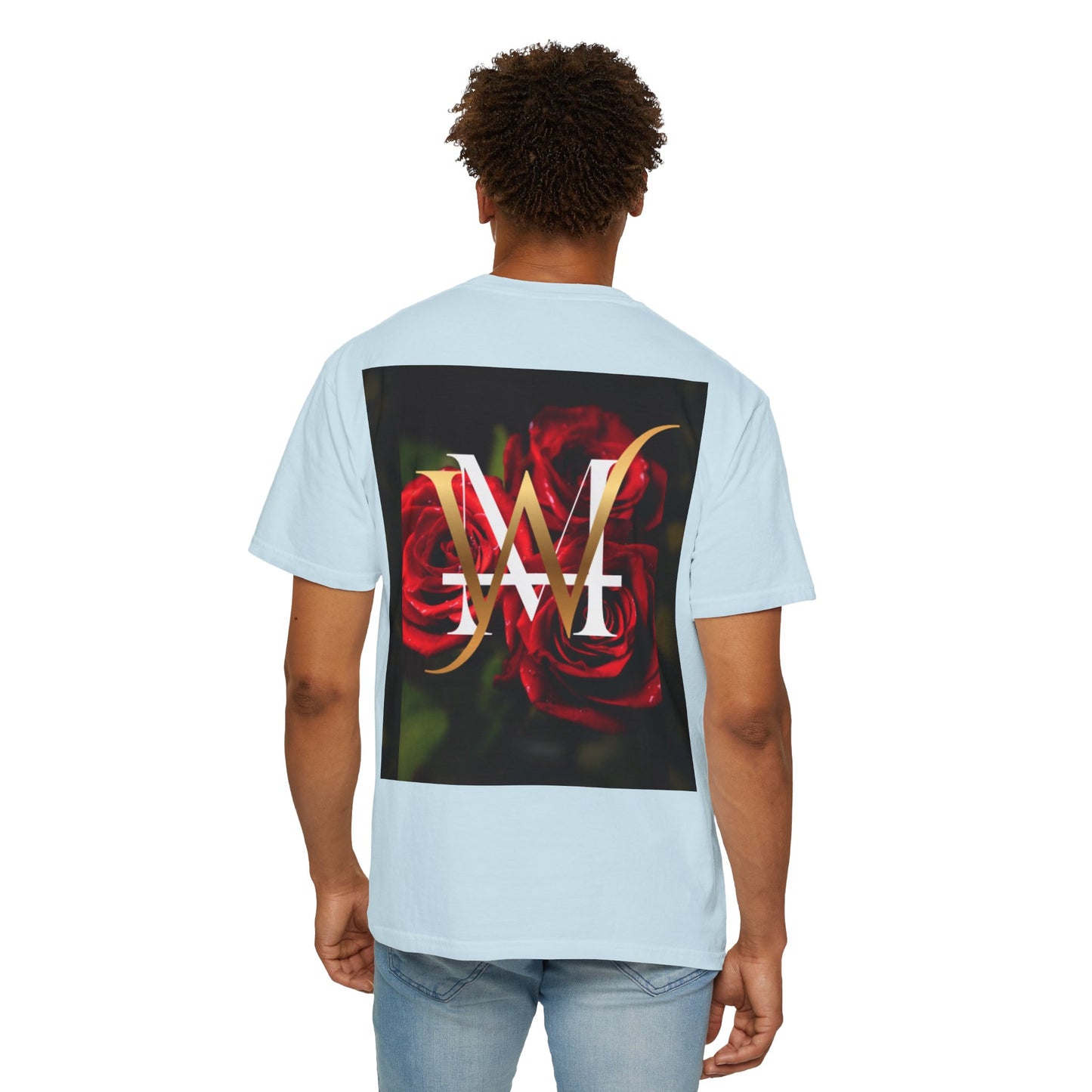 MajorWave Crown Logo T-Shirt — Floral Wreath Back Graphic