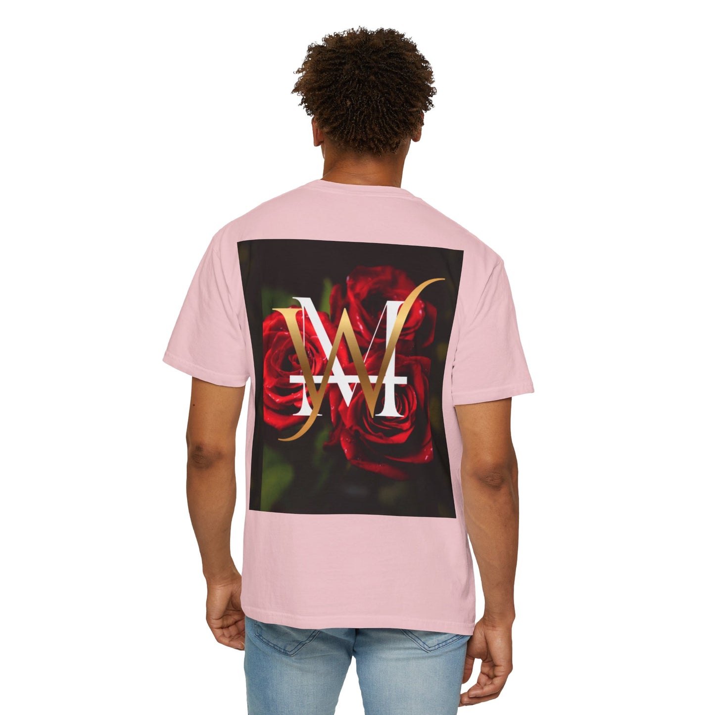 MajorWave Crown Logo T-Shirt — Floral Wreath Back Graphic