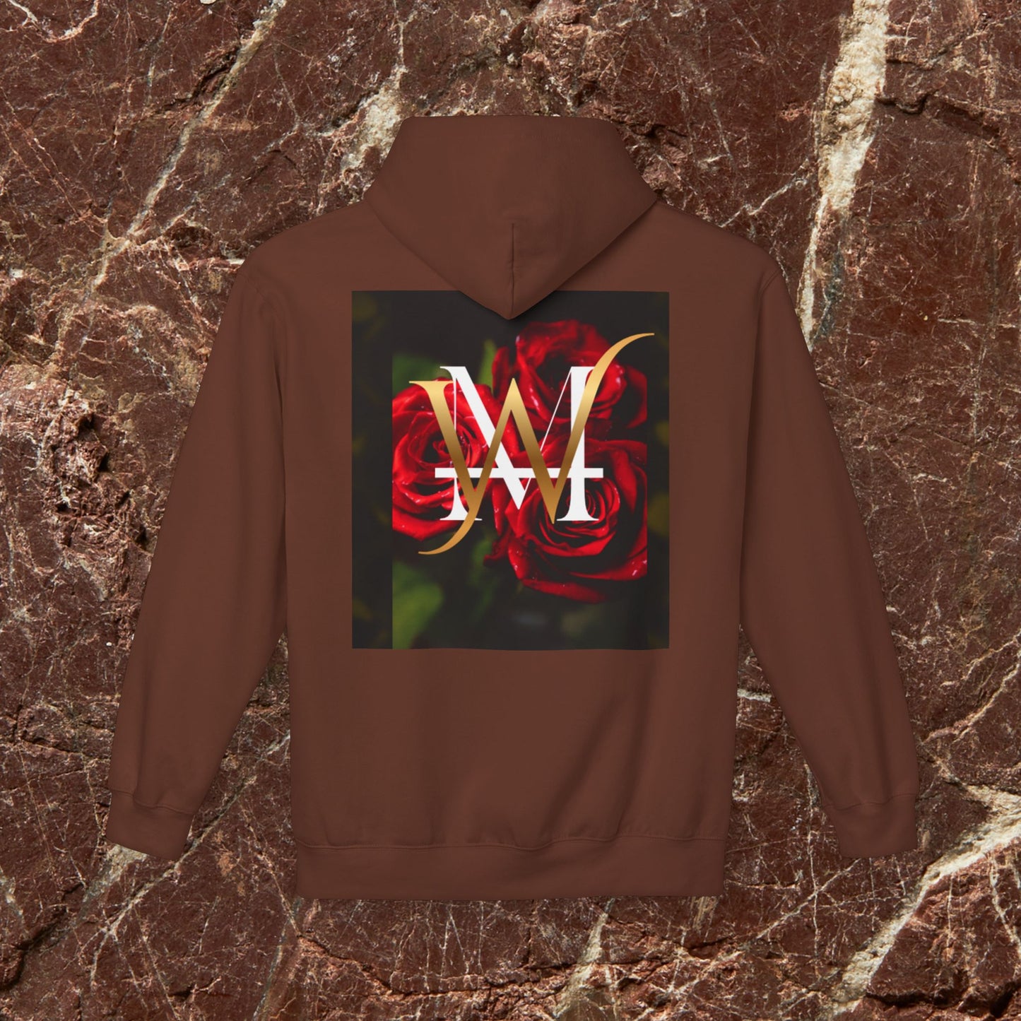 Hoodie — Rose Monogram "W" Graphic Pullover