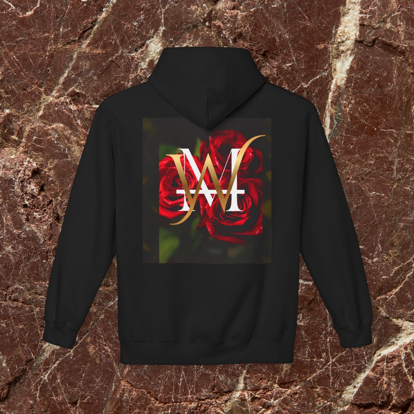 Hoodie — Rose Monogram "W" Graphic Pullover