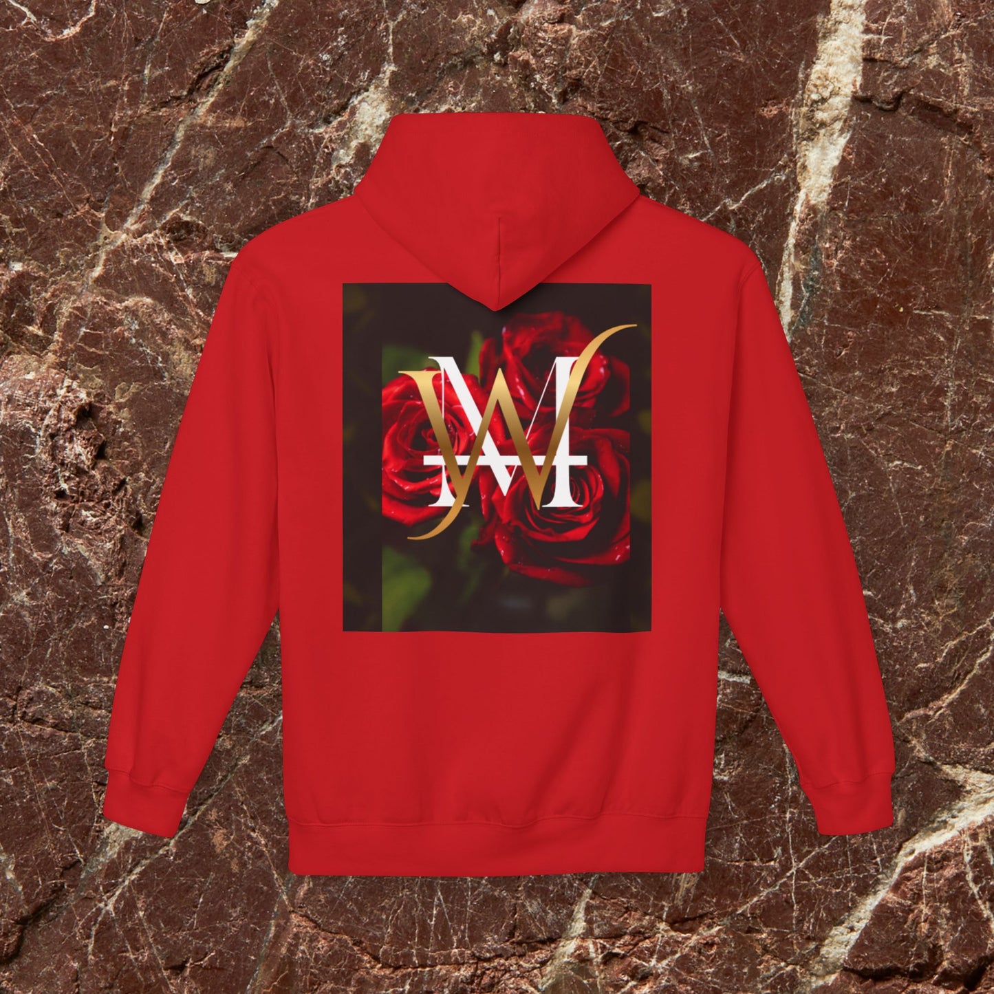 Hoodie — Rose Monogram "W" Graphic Pullover